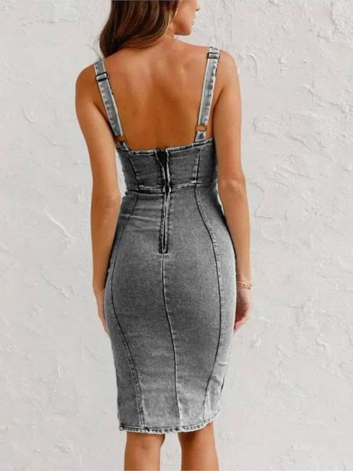 Jarra | Robe en denim avec bretelles réglables