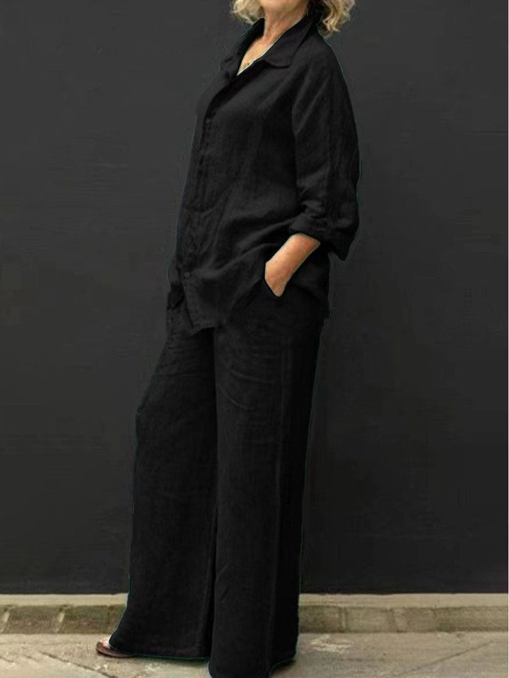 Merle | Costume femme en coton et lin