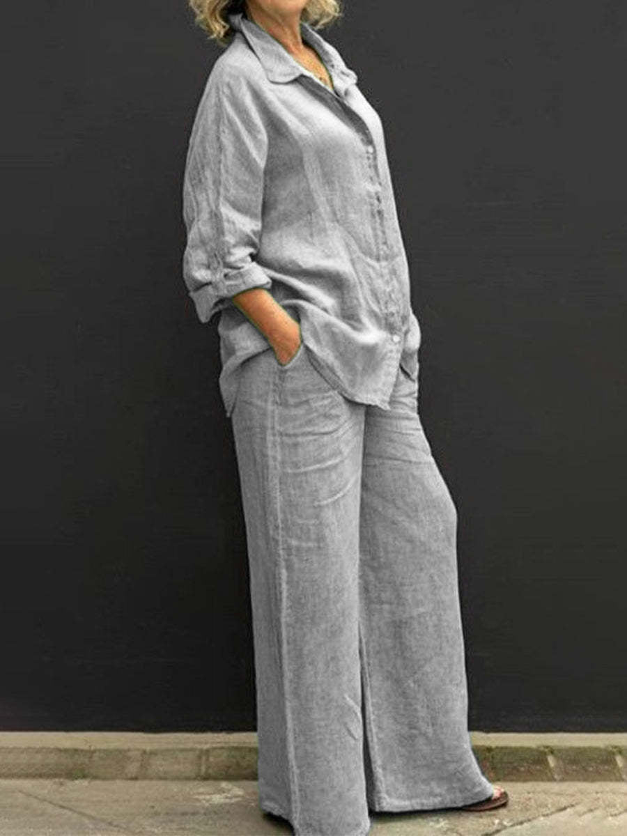 Merle | Costume femme en coton et lin