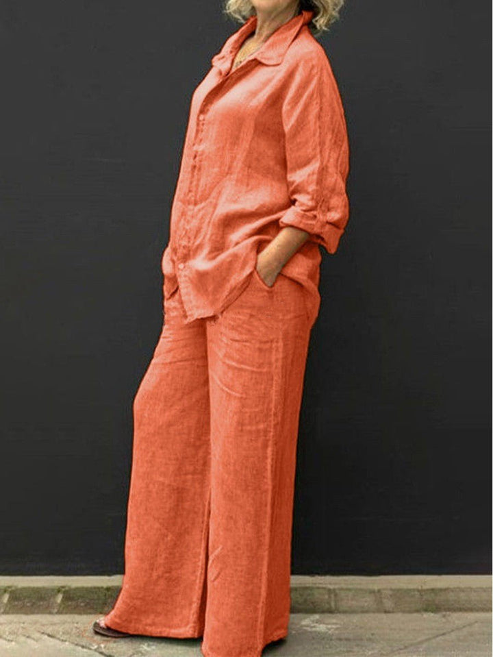 Merle | Costume femme en coton et lin