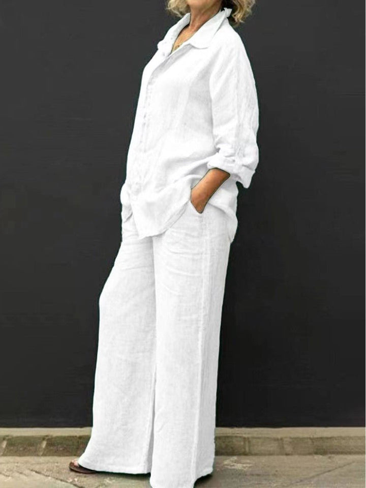 Merle | Costume femme en coton et lin