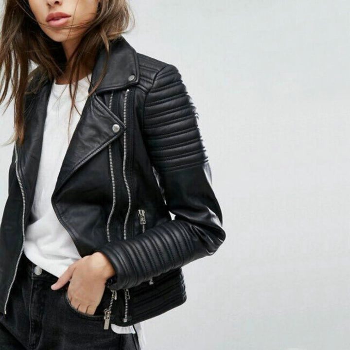 Biddy | Veste en cuir audacieuse pour femmes