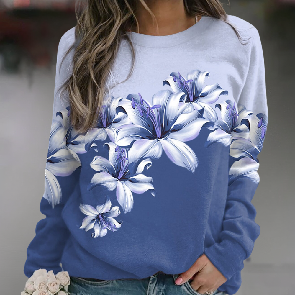 Vidda - Sweat-shirt stylé à imprimé floral