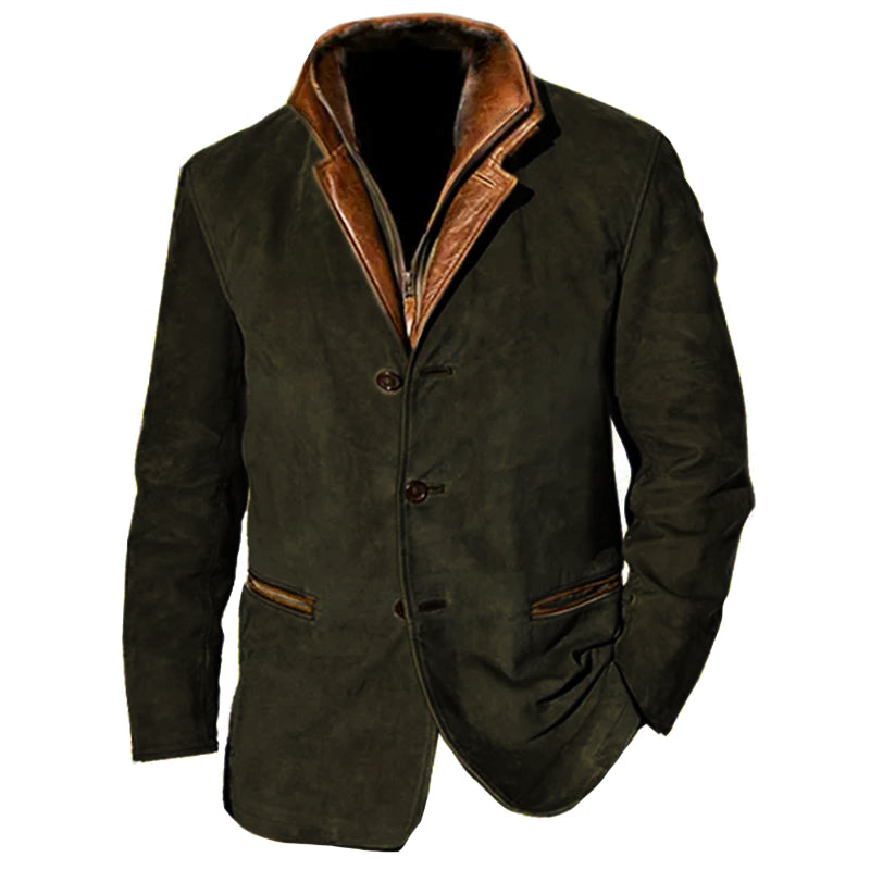 Amenhotep | Veste en suède vintage pour hommes