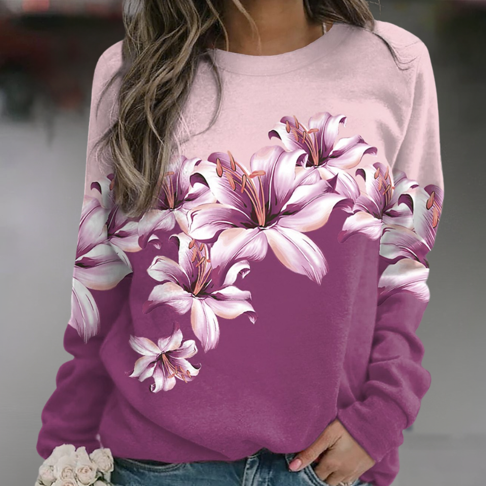 Vidda - Sweat-shirt stylé à imprimé floral