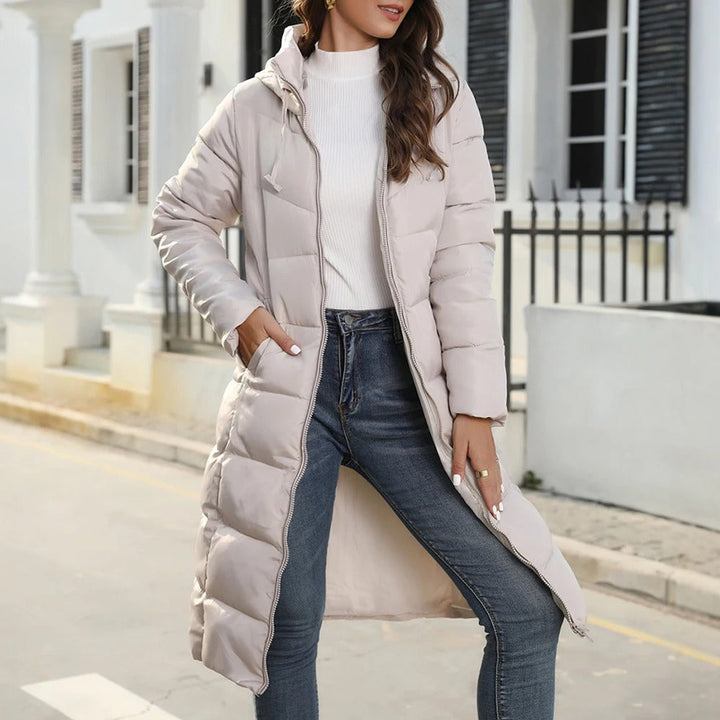 Quinnette - Veste Longue Décontractée Matelassée à Capuche