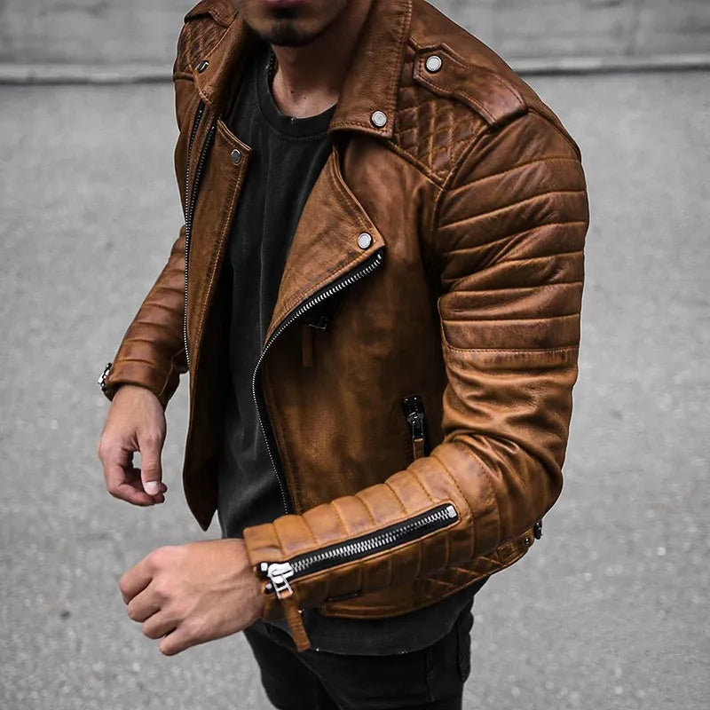 Mahmud | Veste en cuir intemporelle pour hommes