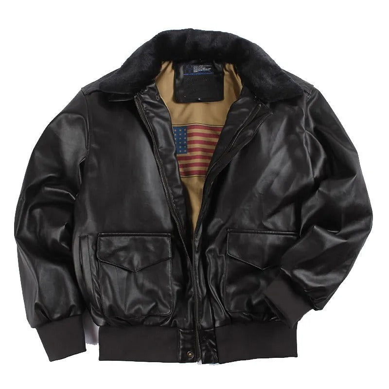 Nonus | Veste d’hiver en cuir pour hommes