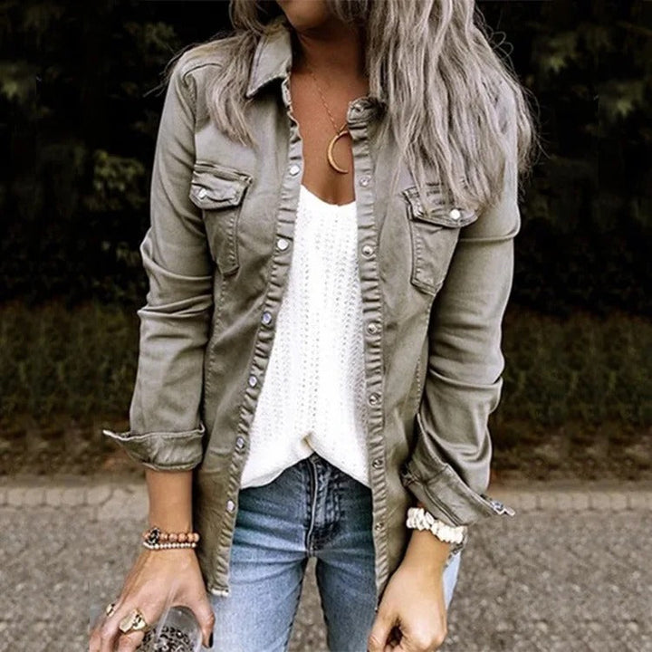 Avah | Veste en jean mi-longue pour femmes