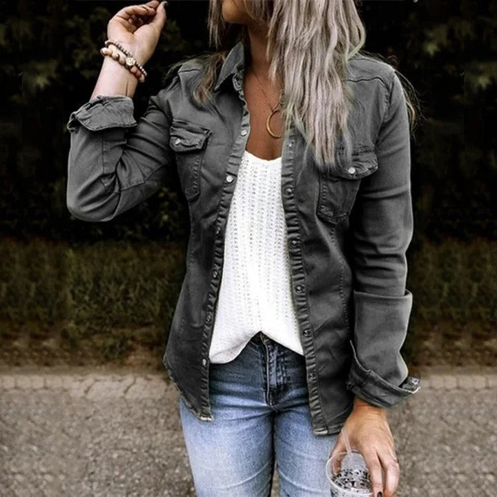 Avah | Veste en jean mi-longue pour femmes