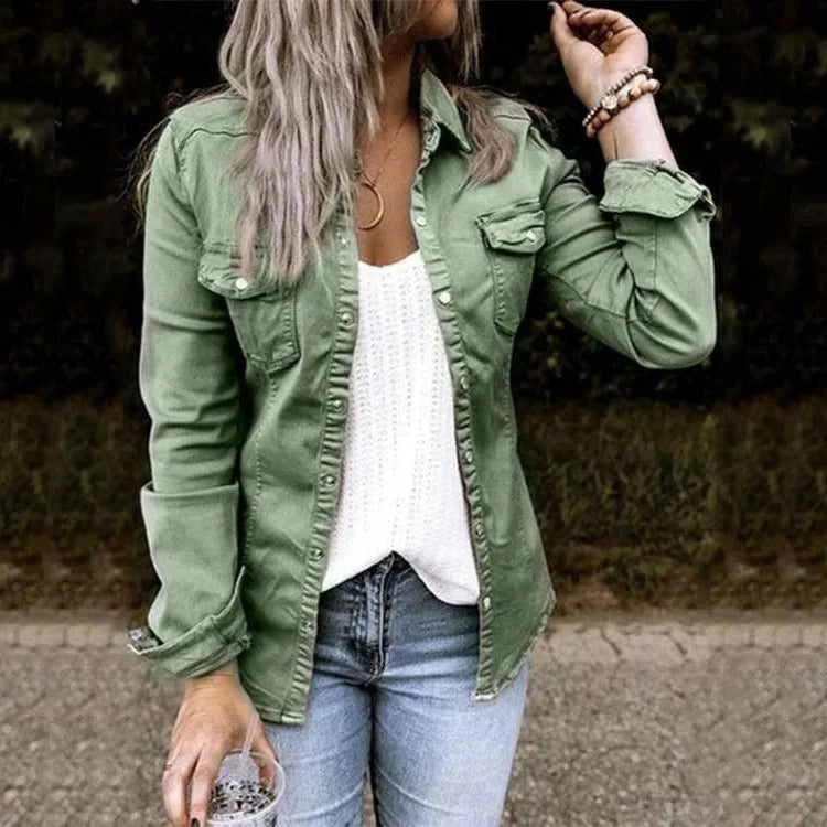 Avah | Veste en jean mi-longue pour femmes
