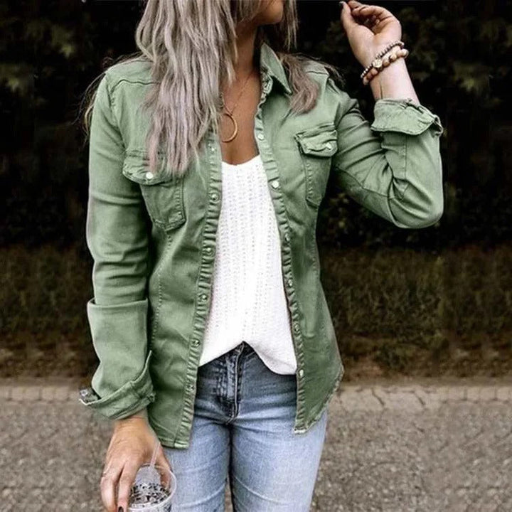 Avah | Veste en jean mi-longue pour femmes